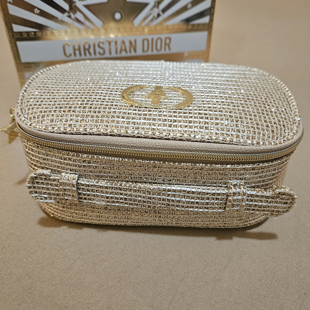 Dior Shimmering Gold Cosmetic Case. - Picture 2 of 5